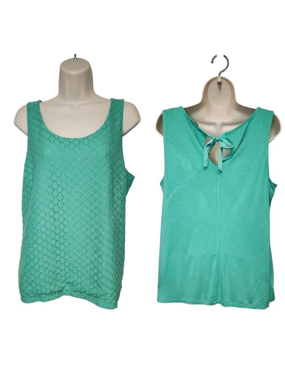 The Limited Women's Teal Round Neck Sleeveless Top Blouse Size Large